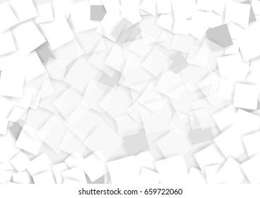 abstract square blank paper white and gray tone vector background, rectangle overlapping with shadow modern concept, space for text or message web and book design