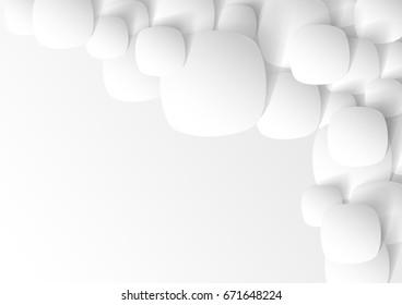 abstract square blank paper white and gray tone vector background, rectangle overlapping with shadow modern concept, space for text or message web and book design