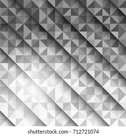 abstract square blank paper white and gray tone vector background, rectangle overlapping with shadow modern concept