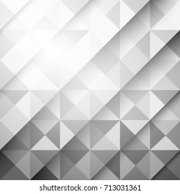 abstract square blank paper white and gray tone vector background, rectangle overlapping with shadow modern concept
