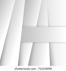 abstract square blank paper white and gray tone vector background, rectangle overlapping with shadow modern concept