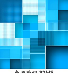 Abstract square blue background. Vector. Clip-art