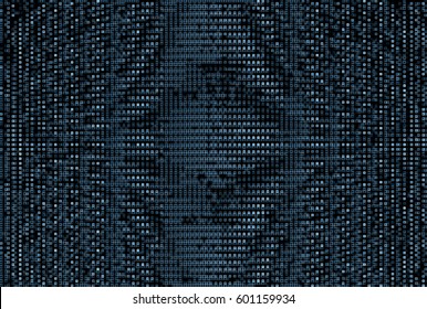 Abstract square Blue Mesh Background. Good for Technology Business Artwork. Abstract Dots Mosaic Background. Vector illustration