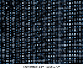 Abstract square Blue Mesh Background. Good for Technology Business Artwork. Abstract Dots Mosaic Background. Colorful Geometric Design. Vector illustration