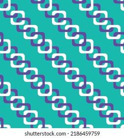 Abstract Square Chains Diagonal Lines Seamless Pattern Trendy Fashion Colors Simple Elegant Concept Perfect for Allover Fabric Print or Wrapping Paper Tiffany Blue Tones