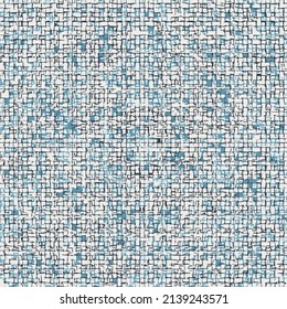 Abstract square checked texture pattern. Seamless black and blue geometric texture background.