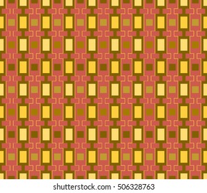 Abstract square chinese style design with red background pattern seamless backdrop wallpaper. Vector image