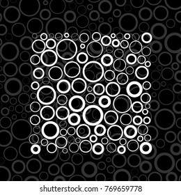 Abstract square of circles. Vector illustration. Eps 10
