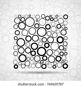 Abstract square of circles. Vector illustration. Eps 10