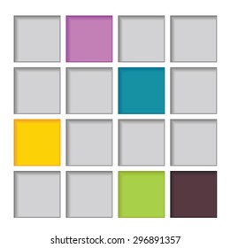 abstract square color art vector