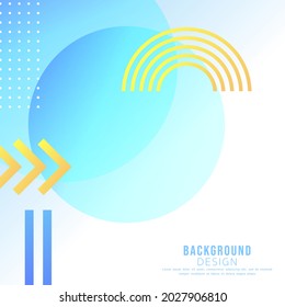 Abstract square color background , Blue circles and yellow shapes and colored polka dots. , Modern design for presentation and content online , illustration Vector EPS 10