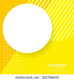 Abstract square color background , A large white circle for inserting text on an orange-yellow background. , Modern design for presentation and content online , illustration Vector EPS 10