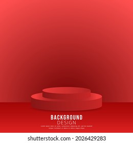 Resumen de color cuadrado fondo , pantalla de producto de podio rojo , Diseño moderno para presentación y contenido en línea , ilustración Vector EPS 10