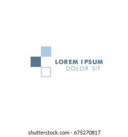 Abstract square color corporate logo