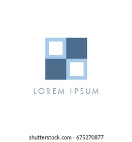 Abstract square color corporate logo