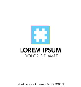 Abstract square color corporate logo