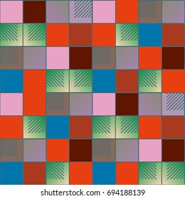 Abstract square color seamless pattern for new background.