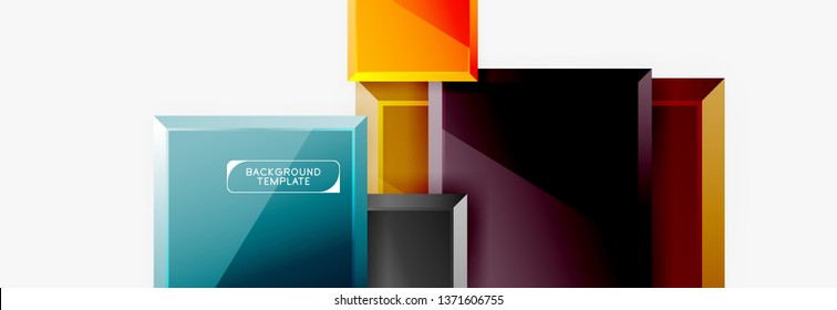 Abstract square composition for background, banner or logo. Vector