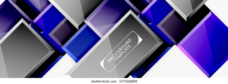 Abstract square composition for background, banner or logo. Vector