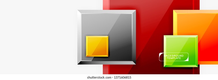Abstract square composition for background, banner or logo. Vector