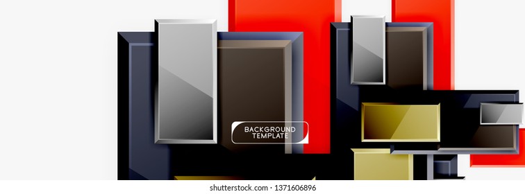 Abstract square composition for background, banner or logo. Vector