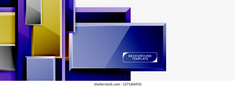 Abstract square composition for background, banner or logo. Vector