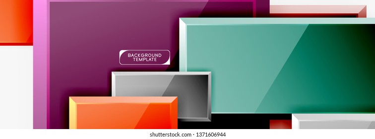 Abstract square composition for background, banner or logo. Vector