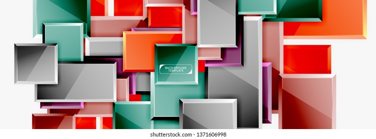 Abstract square composition for background, banner or logo. Vector