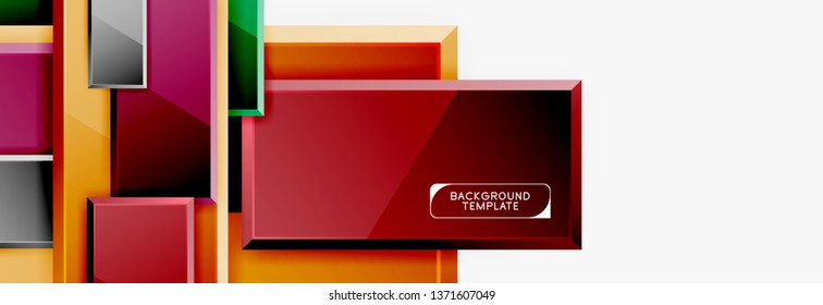 Abstract square composition for background, banner or logo. Vector