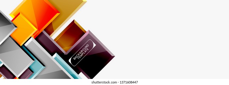 Abstract square composition for background, banner or logo. Vector