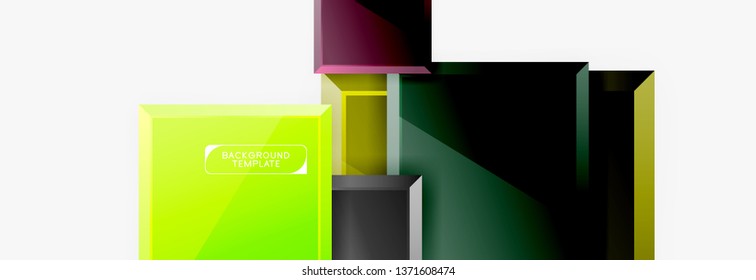 Abstract square composition for background, banner or logo. Vector