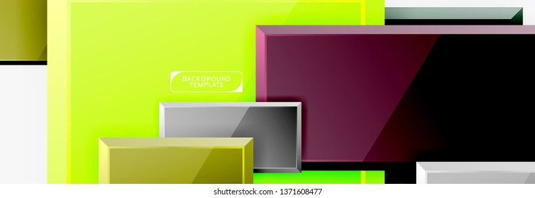 Abstract square composition for background, banner or logo. Vector