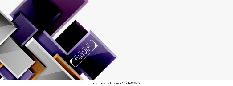 Abstract square composition for background, banner or logo. Vector