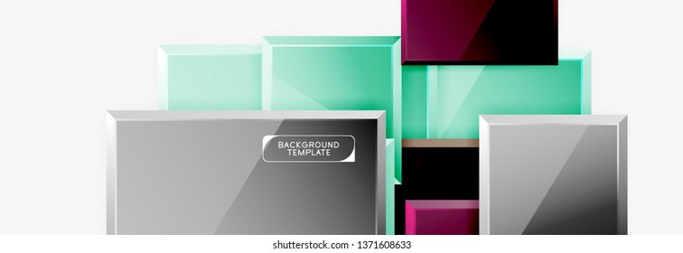 Abstract square composition for background, banner or logo. Vector