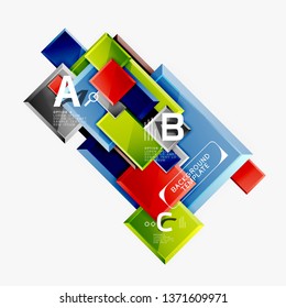 Abstract square composition for background, banner or logo. Vector