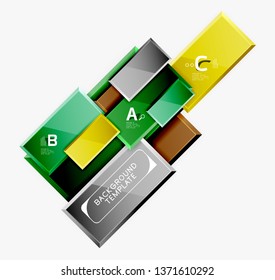 Composição quadrada abstrata para fundo, faixa ou logotipo. Vetor