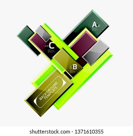 Composición cuadrada abstracta para fondo, pancarta o logotipo. Vector