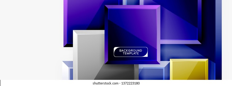 Abstract square composition for background, banner or logo. Vector