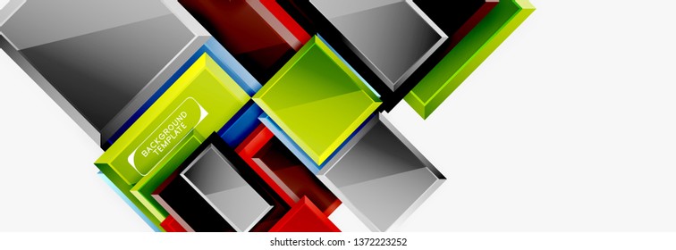 Abstract square composition for background, banner or logo. Vector