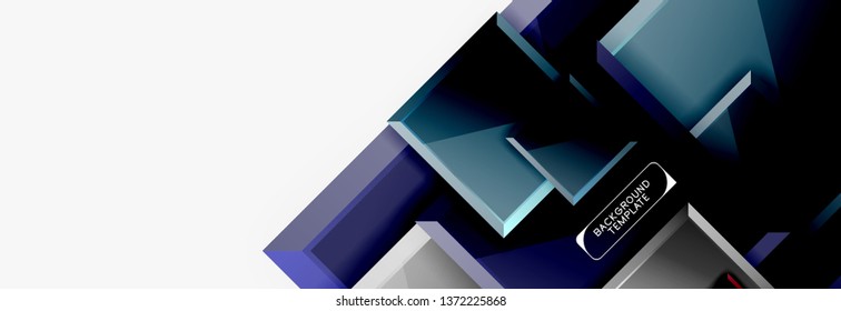 Abstract square composition for background, banner or logo. Vector