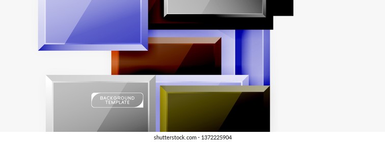 Abstract square composition for background, banner or logo. Vector