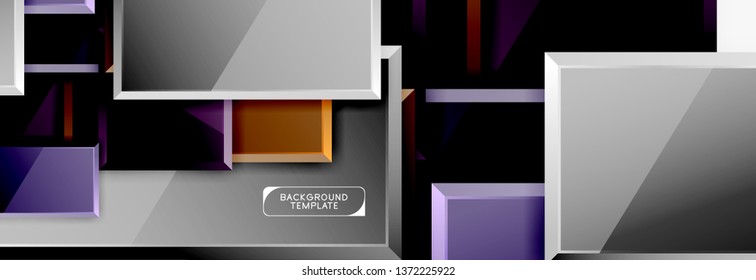 Abstract square composition for background, banner or logo. Vector