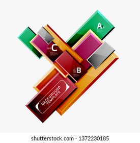 Abstract square composition for background, banner or logo. Vector