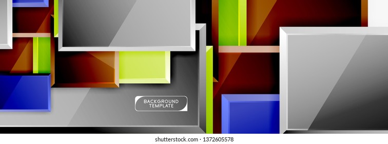 Abstract square composition for background, banner or logo. Vector