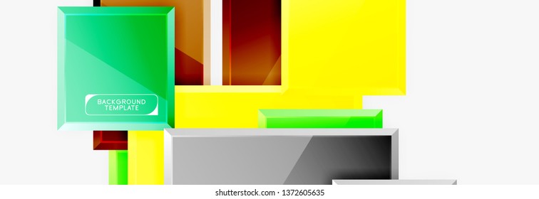 Abstract square composition for background, banner or logo. Vector