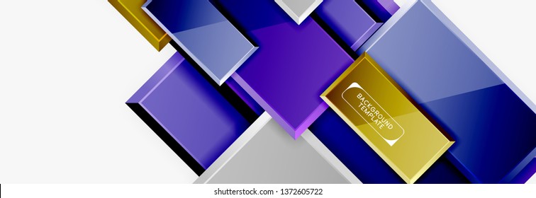 Abstract square composition for background, banner or logo. Vector