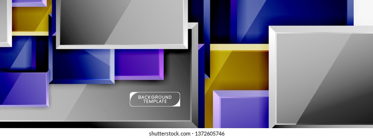 Abstract square composition for background, banner or logo. Vector