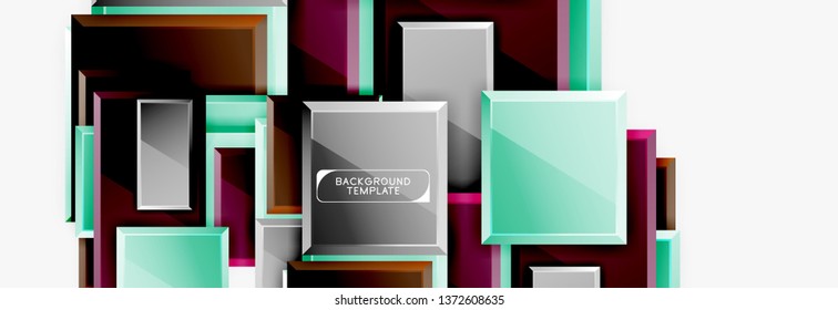 Abstract square composition for background, banner or logo. Vector