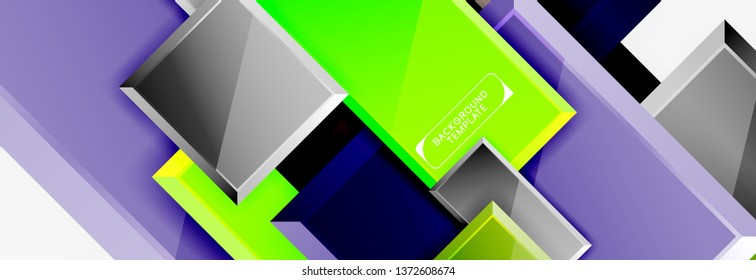 Abstract square composition for background, banner or logo. Vector