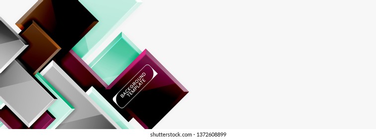 Abstract square composition for background, banner or logo. Vector